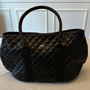 Scout Miss Manors Quilted Black Tote Bag